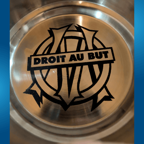 Cendrier en Acier Inoxydable Personnalisé OM - Gravure Laser Haute Précision - King Gravure Laser