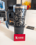 Gourde Isotherme XL 1150ml - Gravure Florale & Personnalisation Gravée - King Gravure Laser