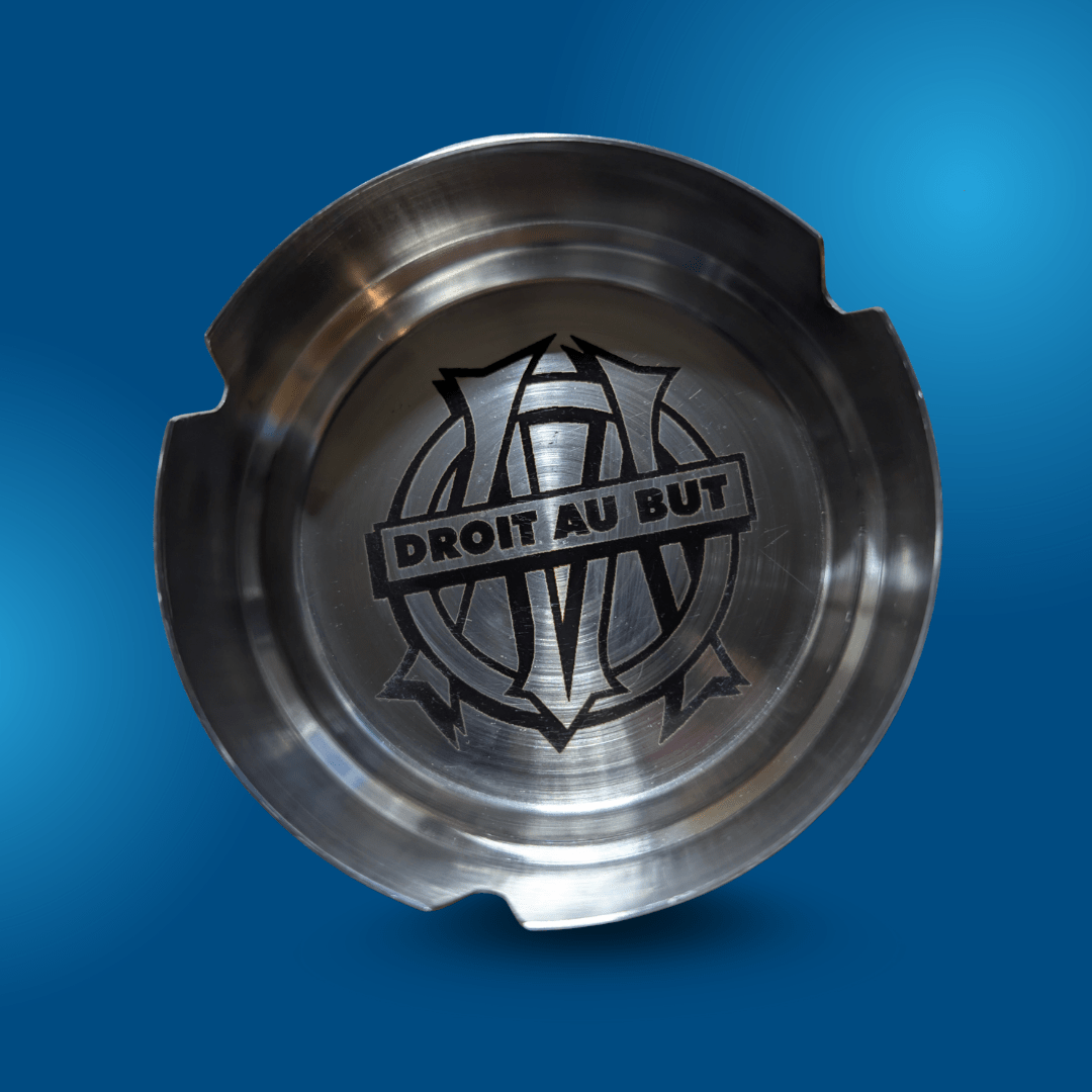 Cendrier en Acier Inoxydable Personnalisé OM - Gravure Laser Haute Précision - King Gravure Laser