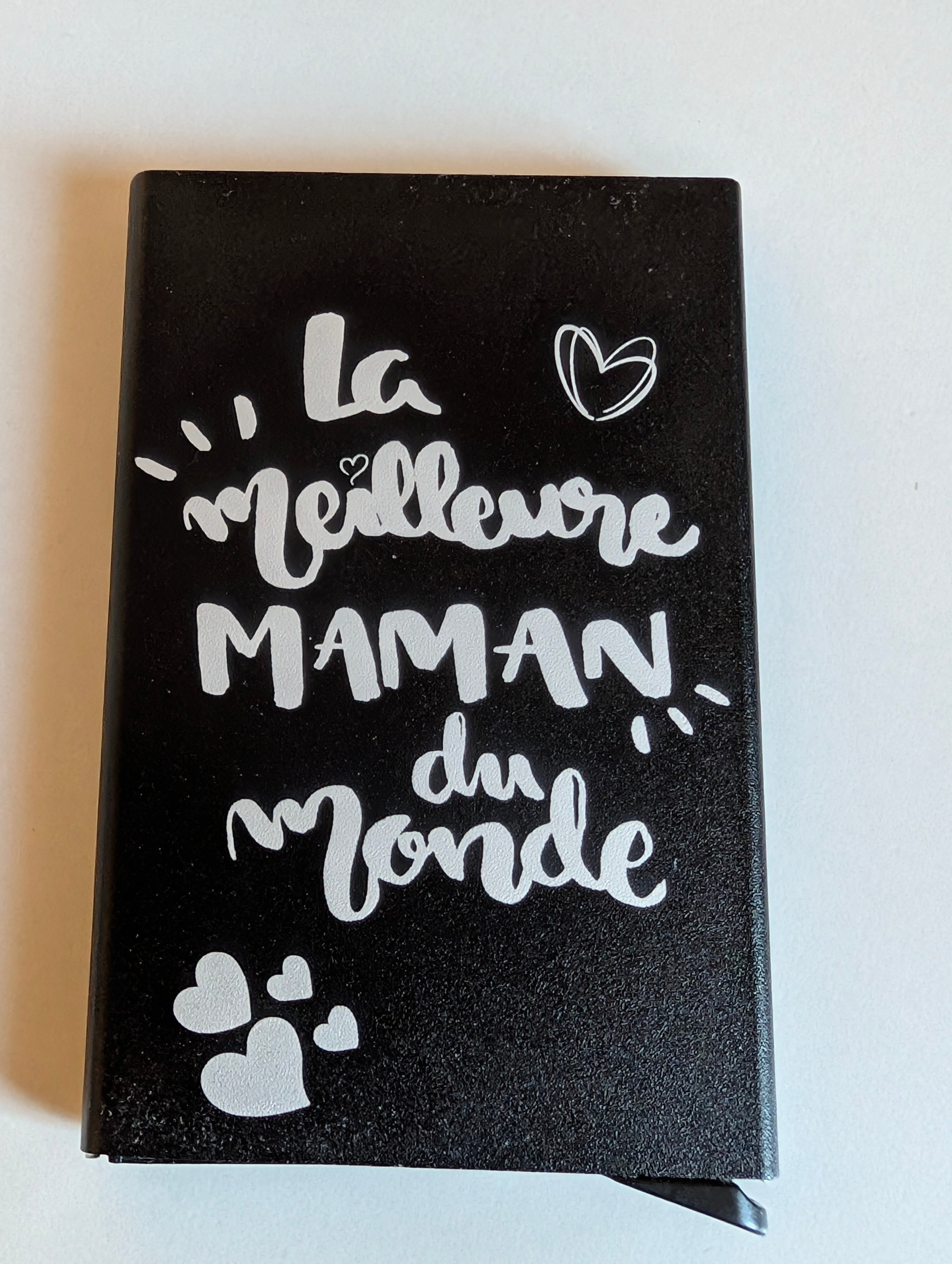 Porte - Cartes Personnalisé Anti - RFID – Gravure Laser "Meilleure Maman" - King Gravure Laser