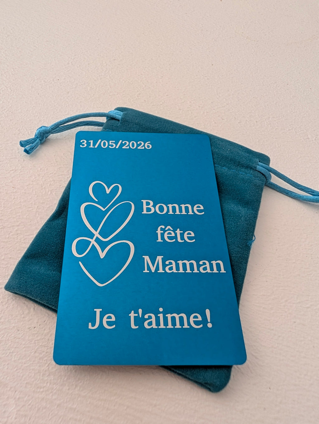 Carte Souvenir en Métal Gravée au Laser – Photo & Message Personnalisés - King Gravure Laser
