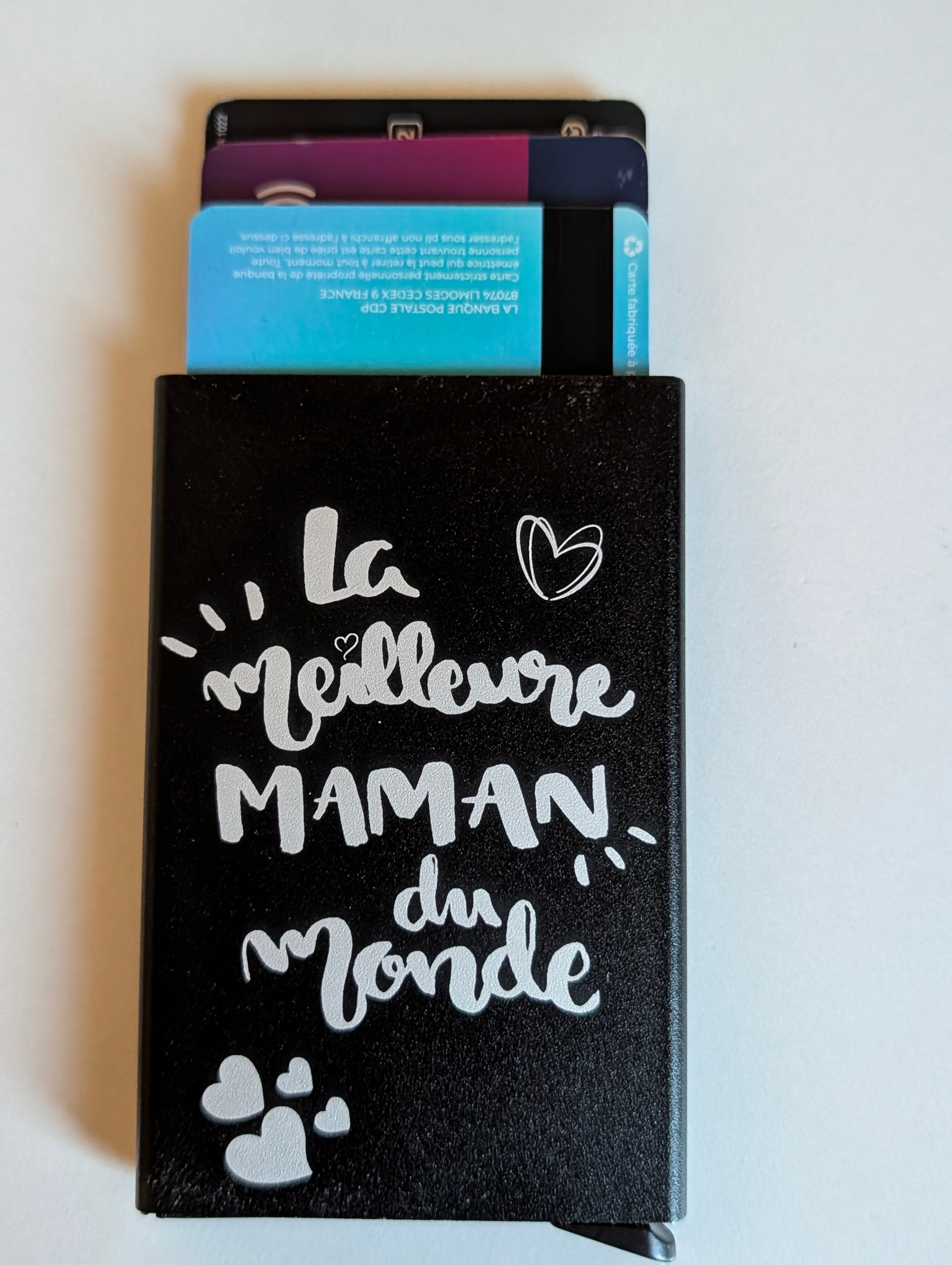 Porte - Cartes Personnalisé Anti - RFID – Gravure Laser "Meilleure Maman" - King Gravure Laser