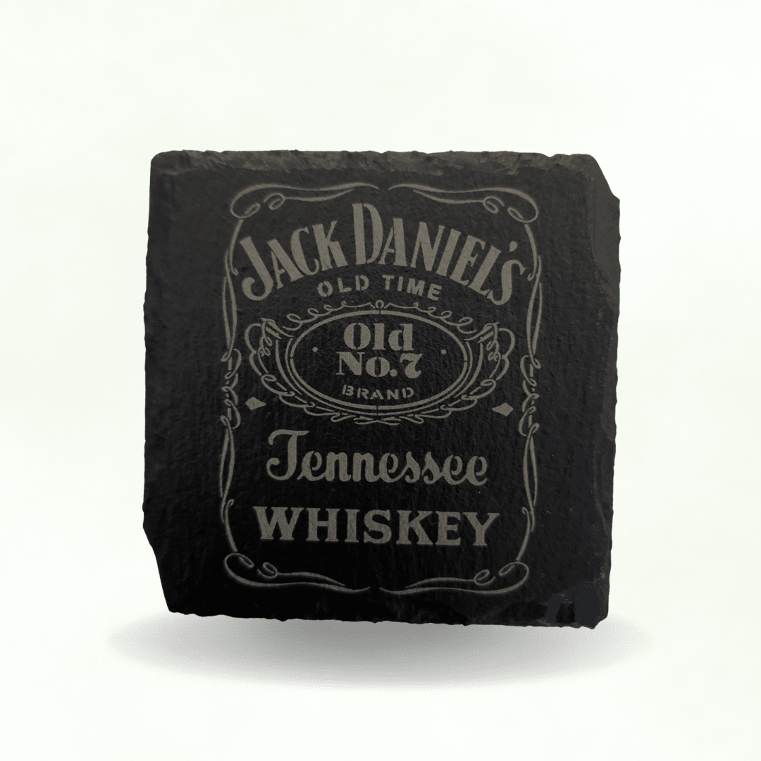 Lot de 6 Dessous de Verre en Ardoise Naturelle - Gravure Laser Personnalisée - King Gravure Laser