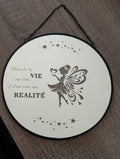 Miroir Suspendu Gravé – "Fais de ta vie un rêve" - King Gravure Laser